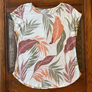 Orvis Women's Tropical Leaf Print Top, S